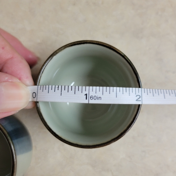Vintage sake ceramic cups lot of 2 hand painted perfect vintage condition - Picture 4 of 10